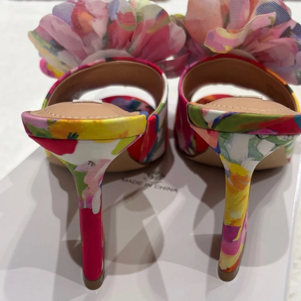 Charles David Colorful Floral Heels,size 7M - Picture 15 of 17